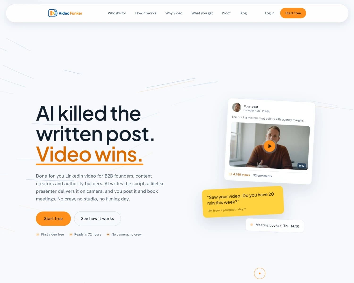 Video Funker, AI Sales Video SaaS preview